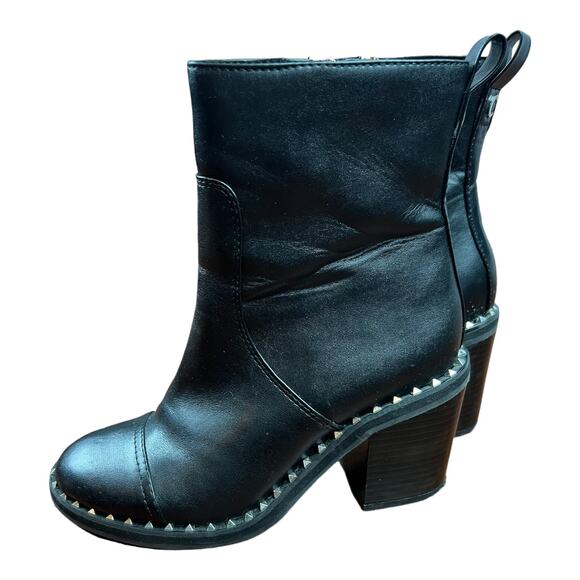 Circus Sam Edelman Black Boots Booties Stacked heel 8.5 - Picture 2 of 11